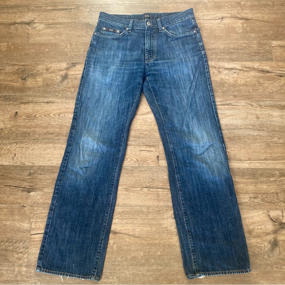 BOSS Hugo Boss Straight Leg Denim Jeans - Picture 2 of 11